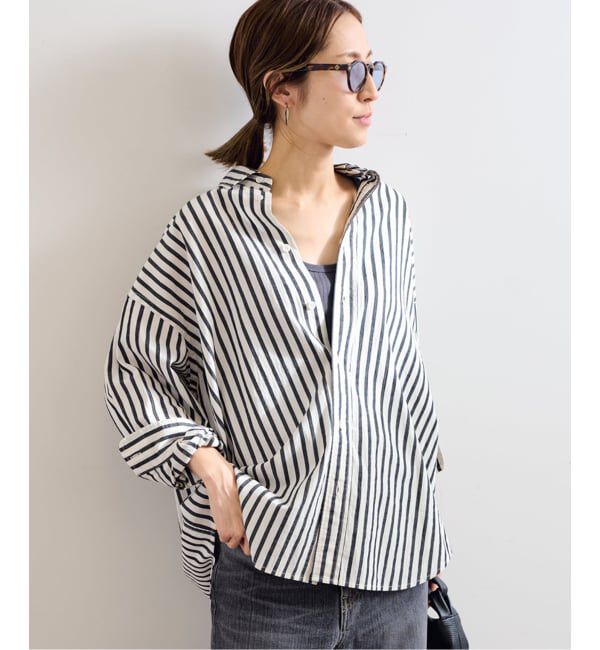 FRAMeWORK「≪WEB限定 / 追加≫コットンストライプレギュラーカラーシャツ」|シャツ・ブラウス|