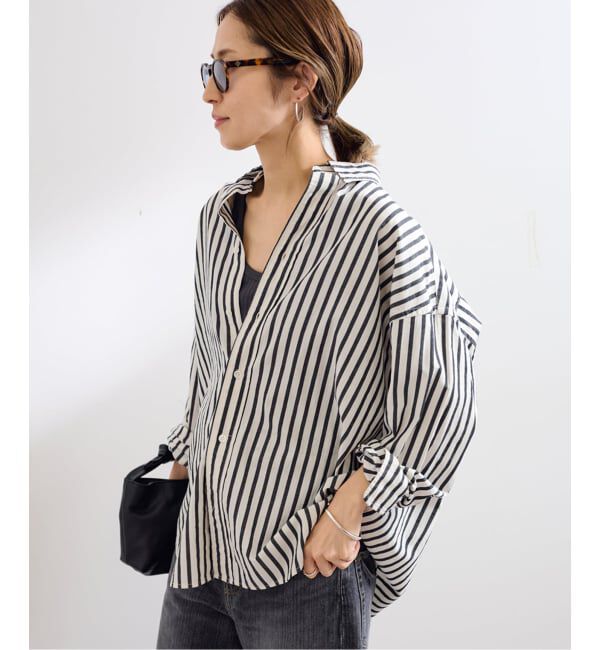 FRAMeWORK「≪WEB限定 / 追加≫コットンストライプレギュラーカラーシャツ」|シャツ・ブラウス|