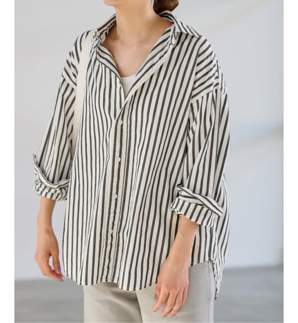 FRAMeWORK「≪WEB限定 / 追加≫コットンストライプレギュラーカラーシャツ」|シャツ・ブラウス|