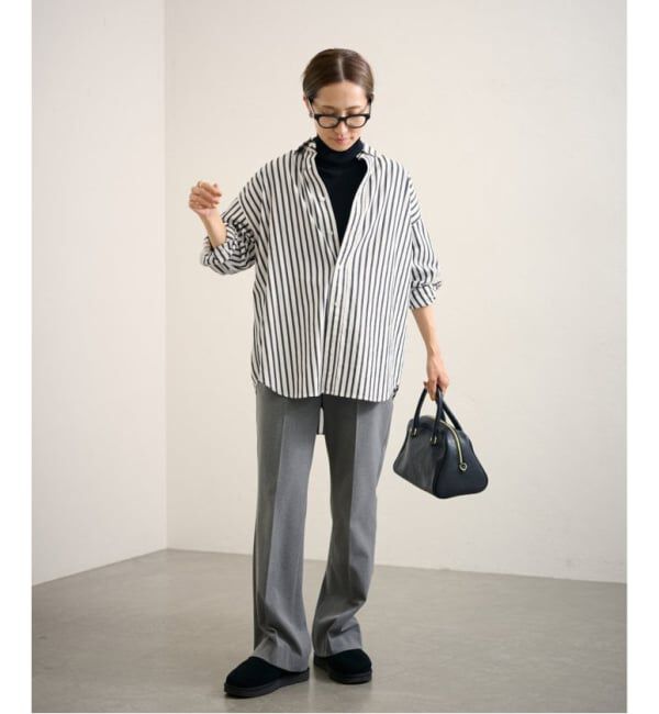 FRAMeWORK「≪WEB限定 / 追加≫コットンストライプレギュラーカラーシャツ」|シャツ・ブラウス|