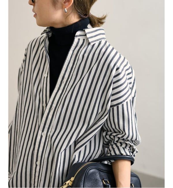 FRAMeWORK「≪WEB限定 / 追加≫コットンストライプレギュラーカラーシャツ」|シャツ・ブラウス|