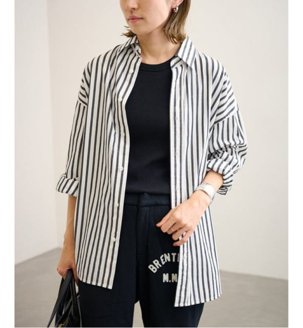 FRAMeWORK「≪WEB限定 / 追加≫コットンストライプレギュラーカラーシャツ」|シャツ・ブラウス|