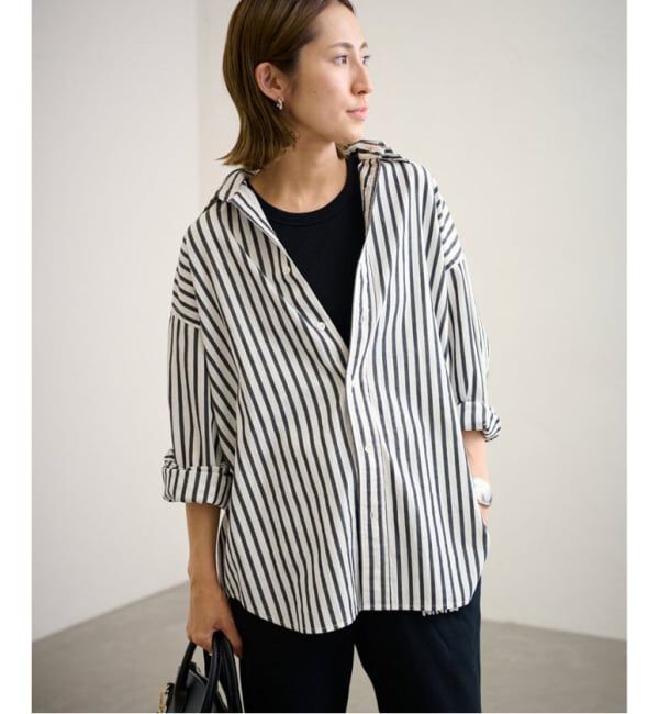 FRAMeWORK「≪WEB限定 / 追加≫コットンストライプレギュラーカラーシャツ」|シャツ・ブラウス|