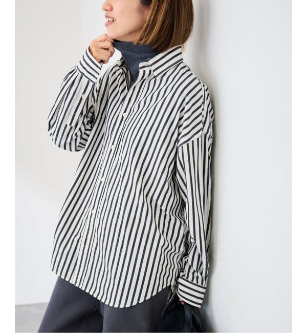FRAMeWORK「≪WEB限定 / 追加≫コットンストライプレギュラーカラーシャツ」|シャツ・ブラウス|