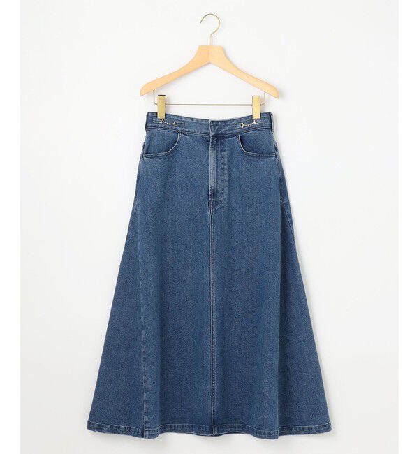 組曲「ライトデニム ビット付きフレアスカート」|スカート|