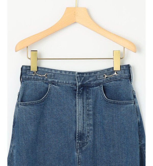 組曲「ライトデニム ビット付きフレアスカート」|スカート|