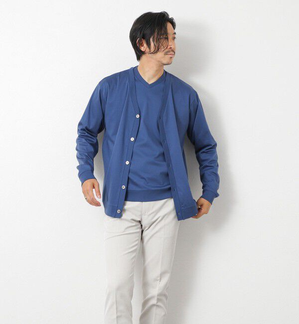 NOLLEY'S goodman「《ビジカジ対応》シルケットスムースドレスL/S V Tシャツ 25AW」|Tシャツ・カットソー|