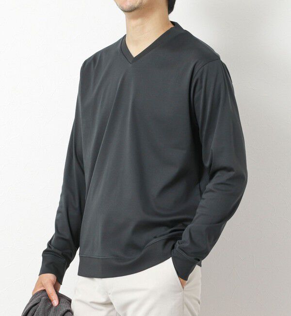 NOLLEY'S goodman「《ビジカジ対応》シルケットスムースドレスL/S V Tシャツ 25AW」|Tシャツ・カットソー|