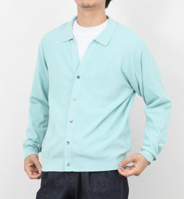 NOLLEY'S goodman「《SERIYA Cotton》吸湿カノコ襟付きカーディガン 26SS」|カーディガン|