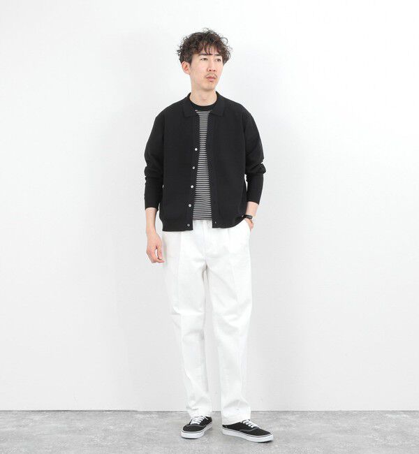 NOLLEY'S goodman「《SERIYA Cotton》吸湿カノコ襟付きカーディガン 26SS」|カーディガン|