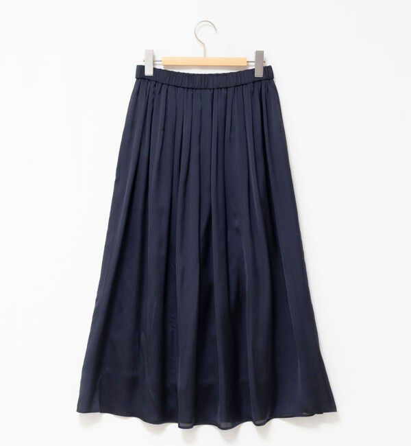 NOLLEY'S「ウォッシャブルサテン楊柳ギャザースカート」|スカート|