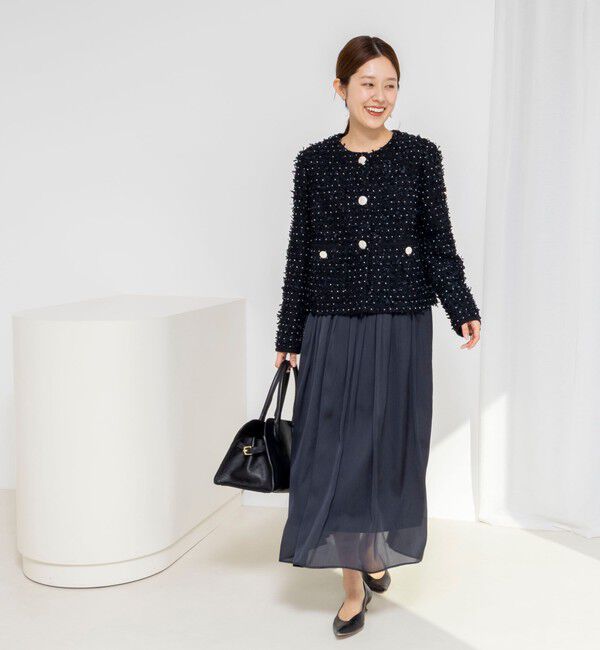 NOLLEY'S「ウォッシャブルサテン楊柳ギャザースカート」|スカート|