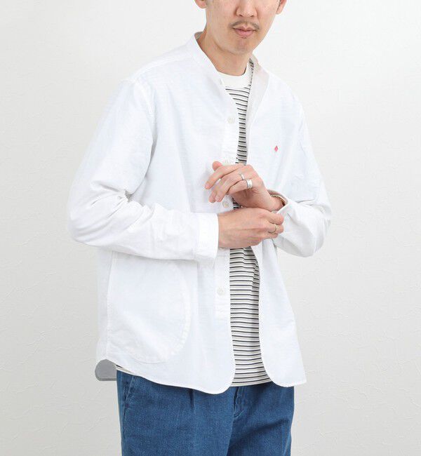 NOLLEY'S goodman「【DANTON/ダントン】DT-B0280SOX BAND COLLAR SHIRT LS 26SS」|シャツ・ブラウス|ホワイト