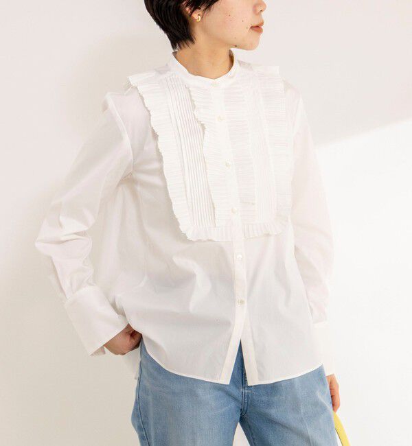 NOLLEY'S sophi「【MARILYN MOON/マリリーンムーン】tuck pleats jabot blouse」|シャツ・ブラウス|ホワイト