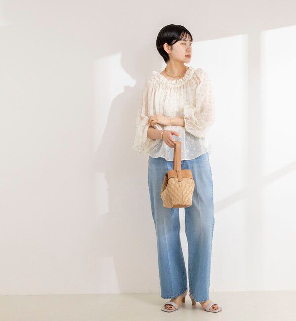 NOLLEY'S sophi「《セットアップ対応》ラメカットジャガードオフショルブラウス」|シャツ・ブラウス|