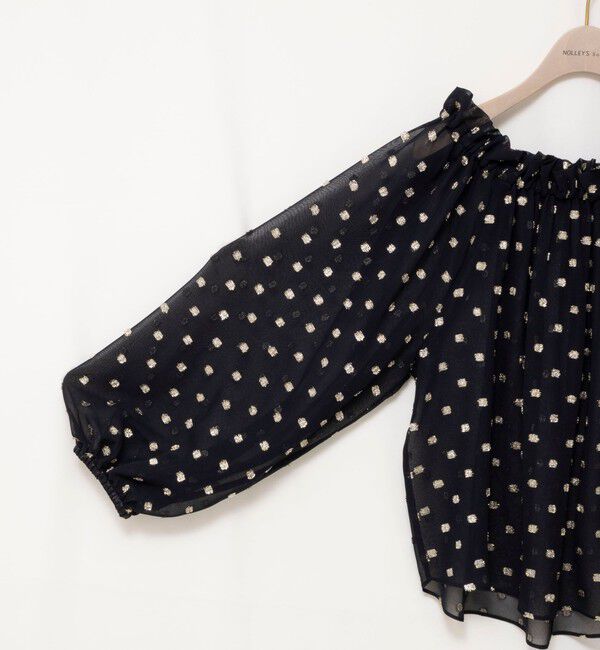 NOLLEY'S sophi「《セットアップ対応》ラメカットジャガードオフショルブラウス」|シャツ・ブラウス|