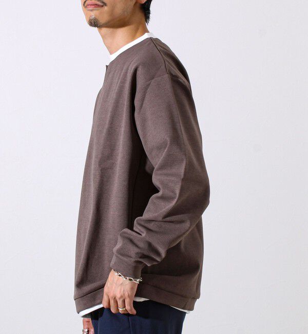 GLOSTER「【全方向杢ダンボール】フェイクキーネックロングスリーブ」|Tシャツ・カットソー|