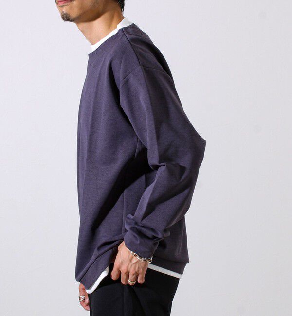 GLOSTER「【全方向杢ダンボール】フェイクキーネックロングスリーブ」|Tシャツ・カットソー|