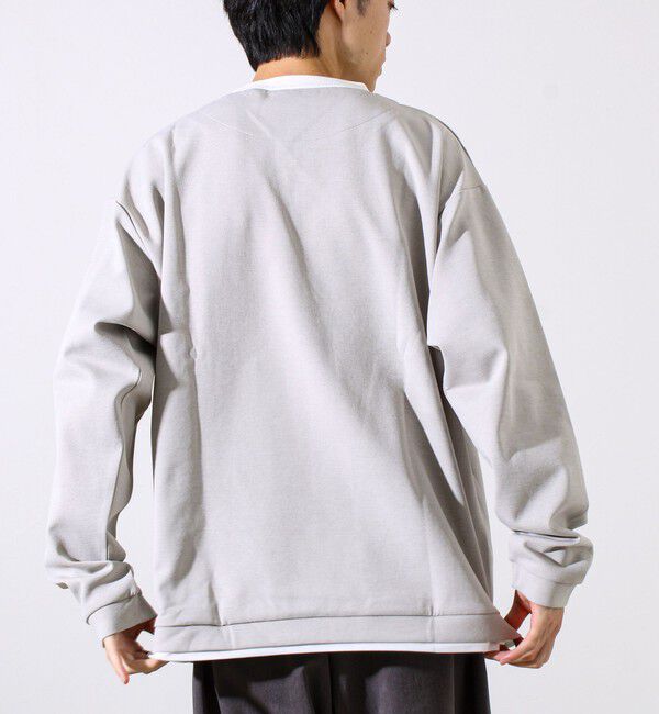 GLOSTER「【全方向杢ダンボール】フェイクキーネックロングスリーブ」|Tシャツ・カットソー|