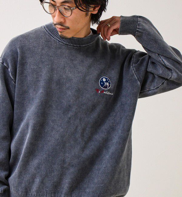 GLOSTER「【BOYエンブレム刺繍】Wフェイス フェードプルオーバーニット」|ニット・セーター|