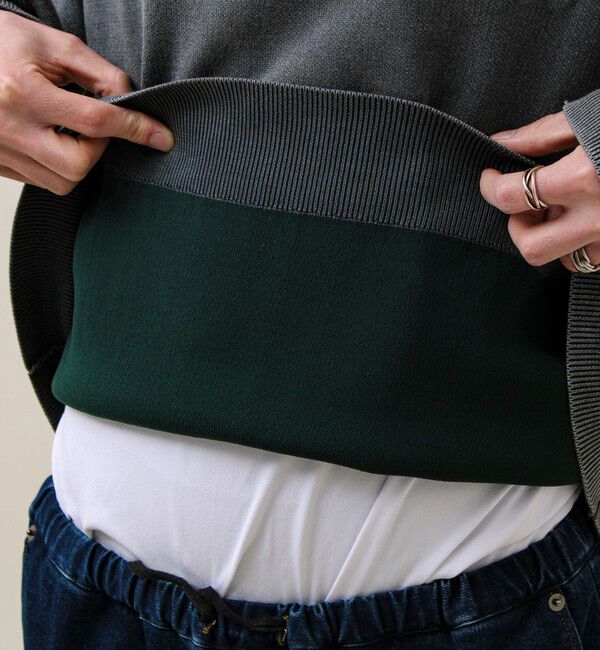 GLOSTER「【BOYエンブレム刺繍】Wフェイス フェードプルオーバーニット」|ニット・セーター|