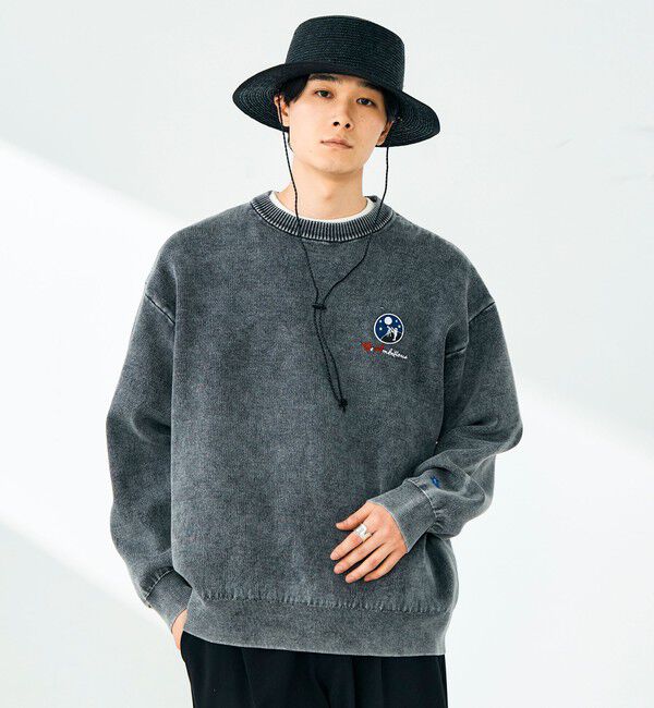 GLOSTER「【BOYエンブレム刺繍】Wフェイス フェードプルオーバーニット」|ニット・セーター|