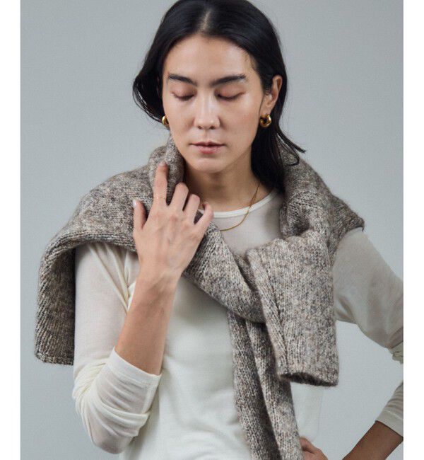 SALON adam et rope'「コットンウールメランジVネックニットプルオーバー」|ニット・セーター|