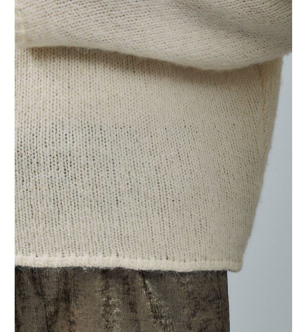 SALON adam et rope'「コットンウールメランジVネックニットプルオーバー」|ニット・セーター|