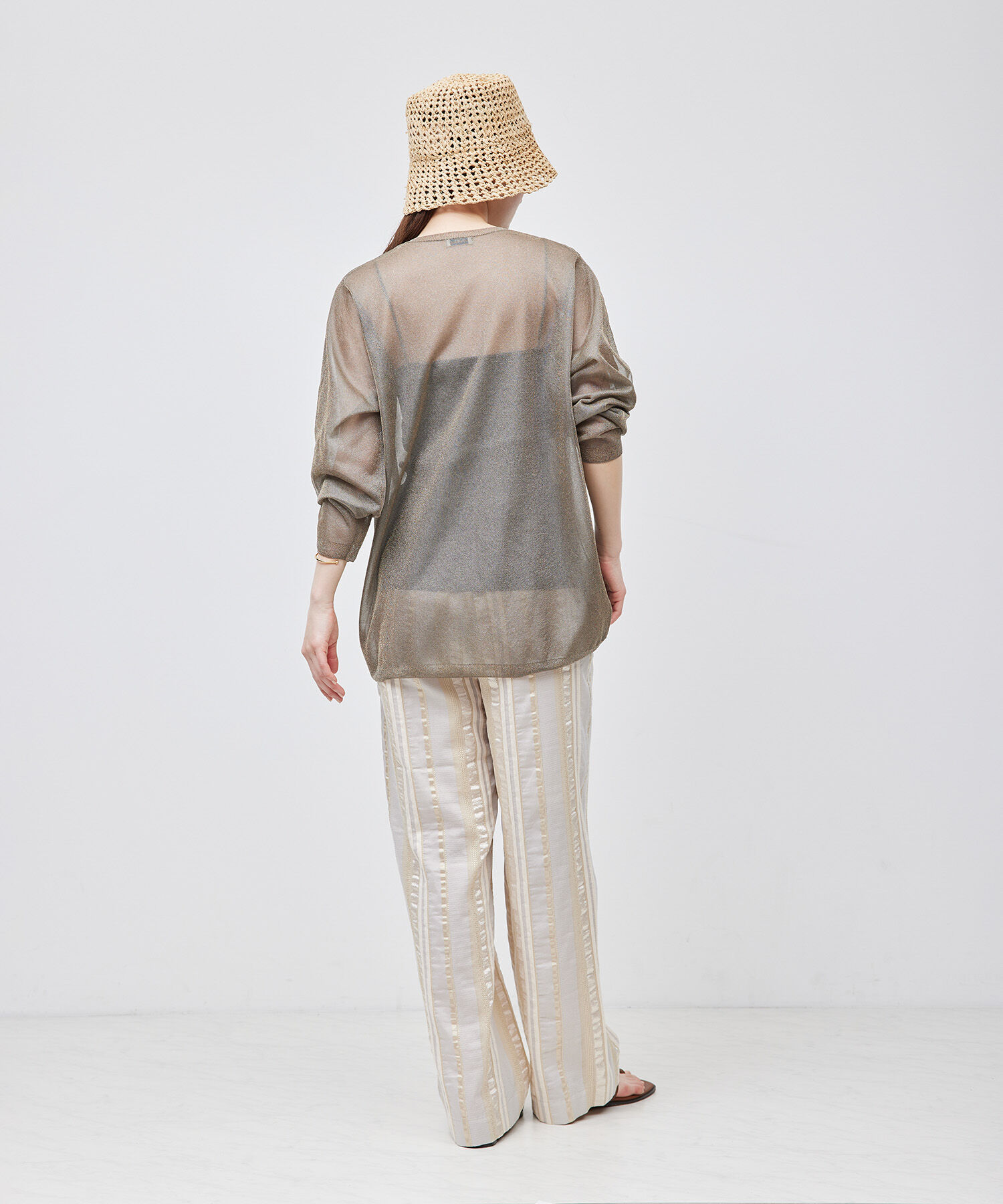 ROPE「パッド付きラメキャミソール」|キャミソール|