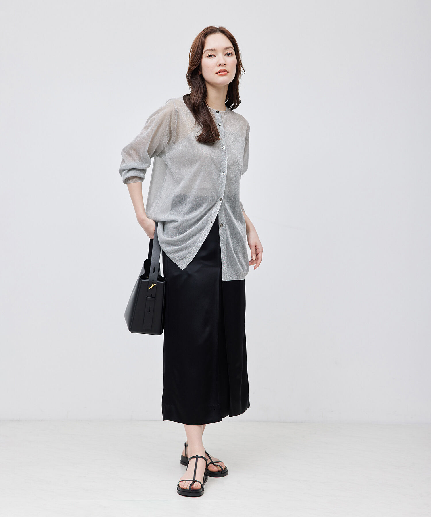 ROPE「パッド付きラメキャミソール」|キャミソール|