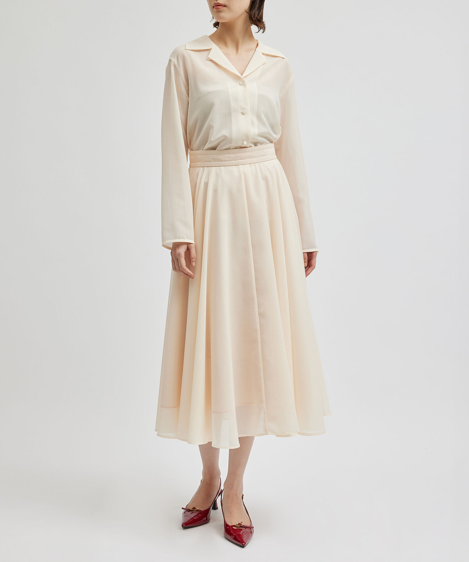 ROPE「マナードボイルシアー開襟シャツ/セットアップ対応」|シャツ・ブラウス|