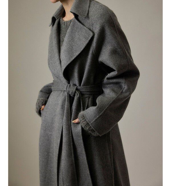 ROPE「ラムウールリバーロングコート【Sサイズフェア対象】」|チェスターコート|グレー(07)