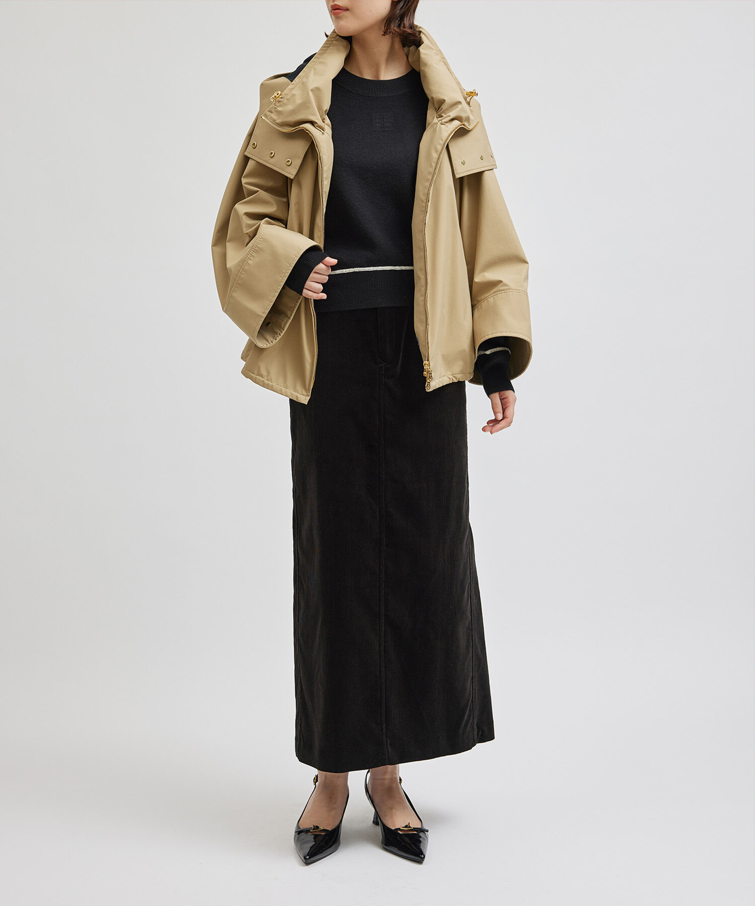 ROPE「コットンコーデュロイニュアンスIラインスカート」|スカート|