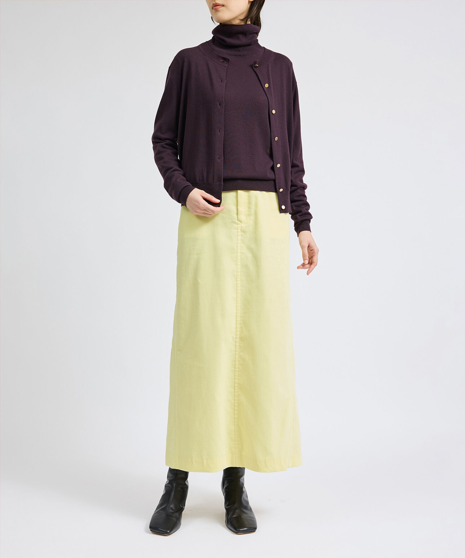 ROPE「コットンコーデュロイニュアンスIラインスカート」|スカート|