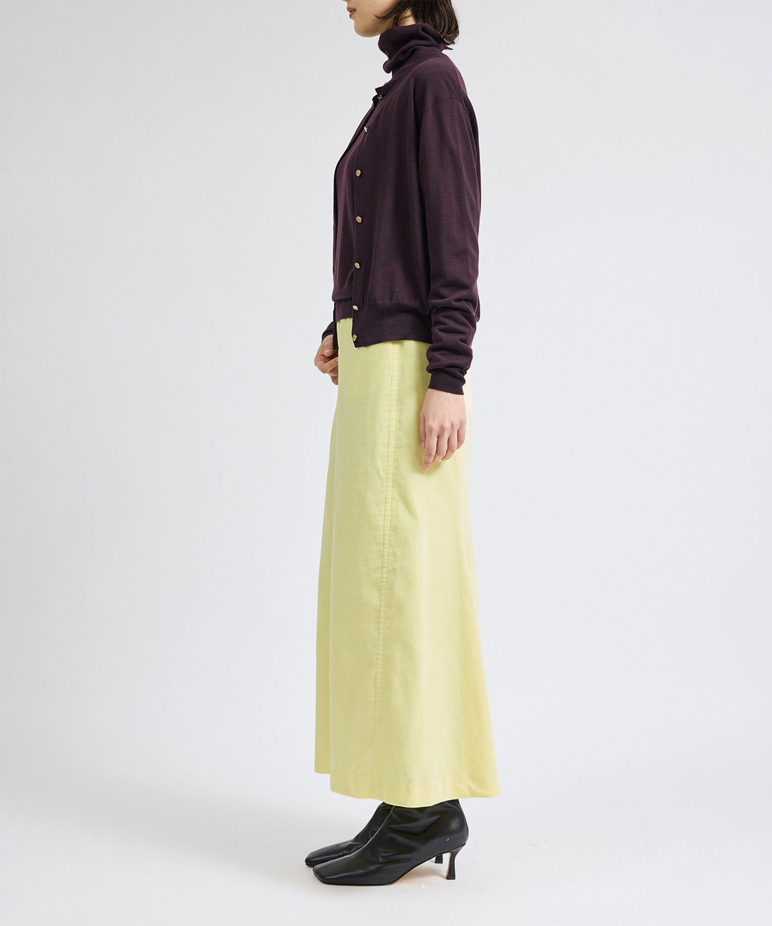 ROPE「コットンコーデュロイニュアンスIラインスカート」|スカート|