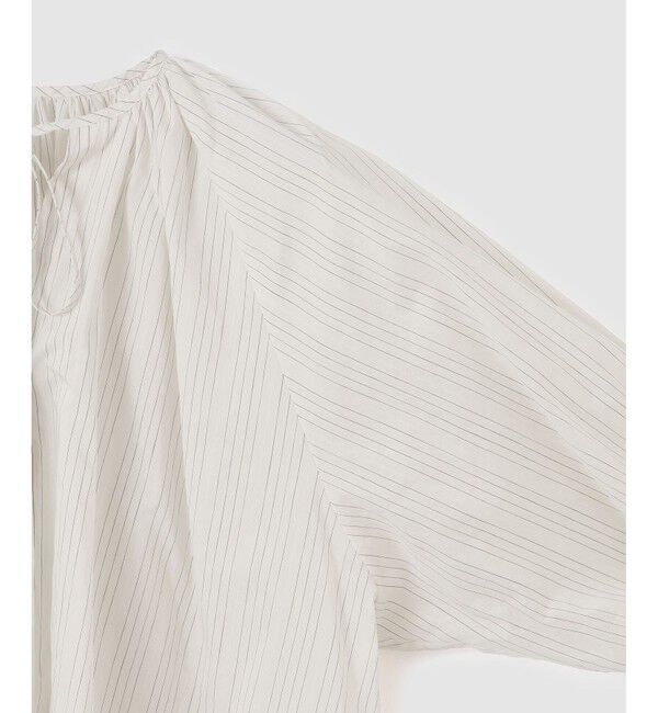 ROPE「【洗える】タイプライターハーフスリーブブラウス/お仕事・通勤対応」|シャツ・ブラウス|