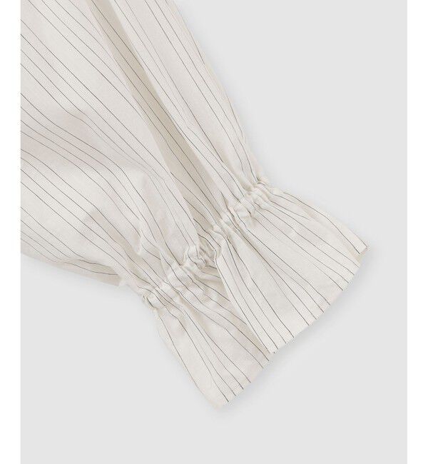 ROPE「【洗える】タイプライターハーフスリーブブラウス/お仕事・通勤対応」|シャツ・ブラウス|