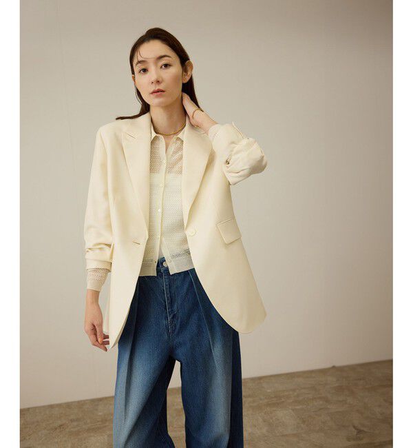 ROPE「シルクウールオーバージャケット」|テーラードジャケット|