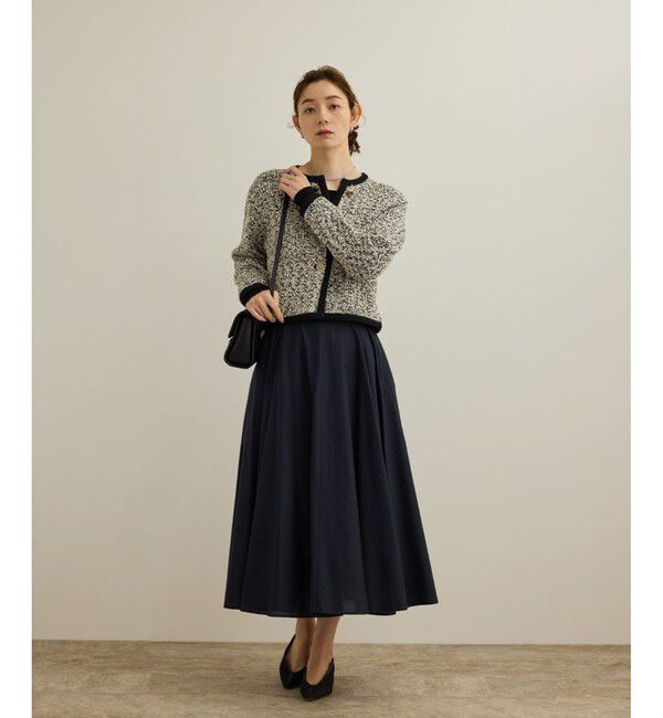 ROPE「【洗える】ワイドリブスクエアネックニット」|ニット・セーター|