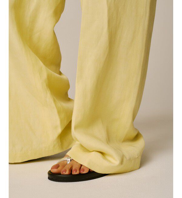 ROPE「レーヨンリネン センタープレスパンツ【セットアップジャケット・ワンピース対応】」|チノ|