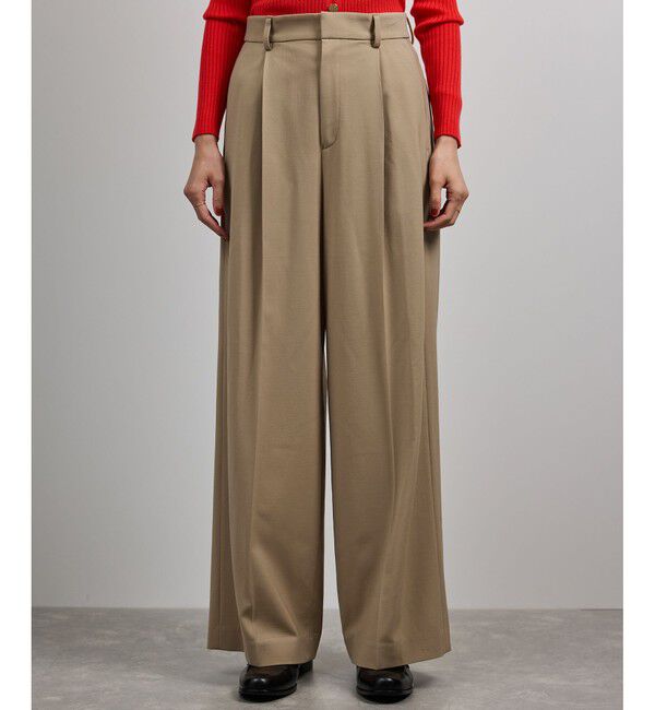 ROPE「ワンタックストレートワイドパンツ【REGGIANI（レッジアーニ）】」|チノ|