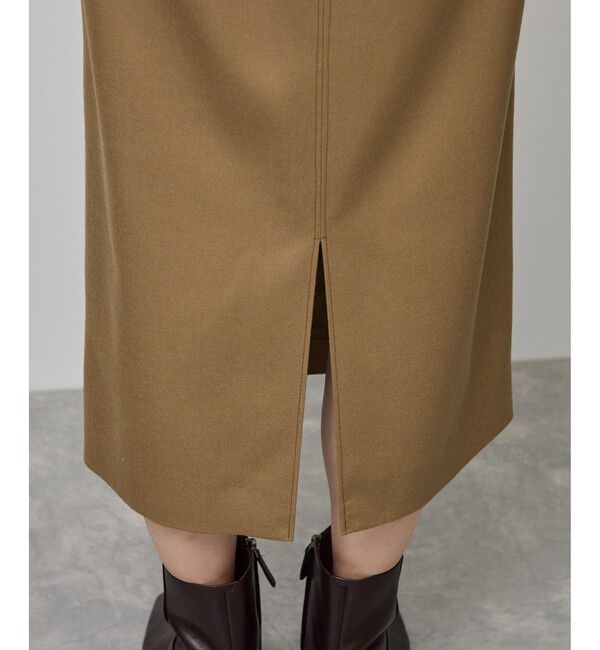 ROPE「[美人スカート]ウールレーヨンポケット付きタイトスカート(無地)/イージーケア・セットアップ対応」|スカート|