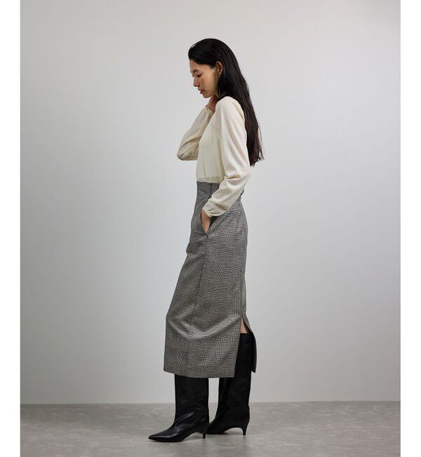 ROPE「[美人スカート]ウールレーヨンポケット付きタイトスカート(無地)/イージーケア・セットアップ対応」|スカート|