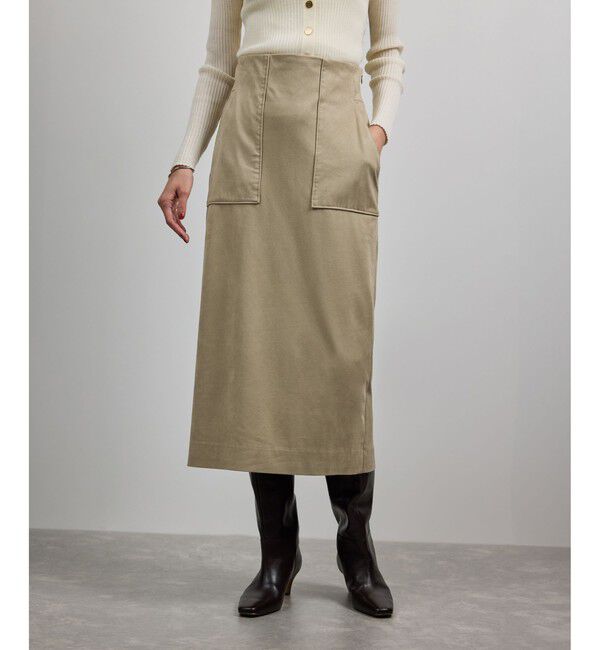 ROPE「[美人スカート]スエードポケット付きタイトスカート/イージーケア」|スカート|