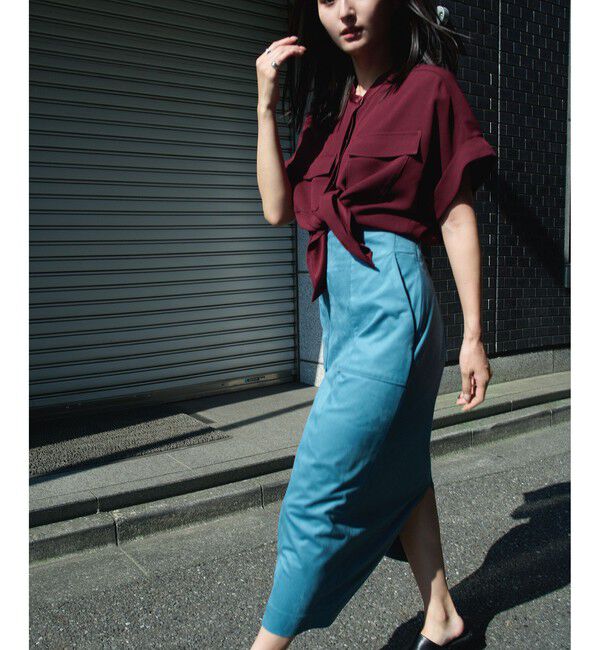 ROPE「[美人スカート]スエードポケット付きタイトスカート/イージーケア」|スカート|