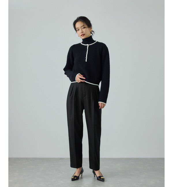 ROPE「ウール混プレミアムサキソニーパンツ/イージーケア・セットアップ対応」|チノ|