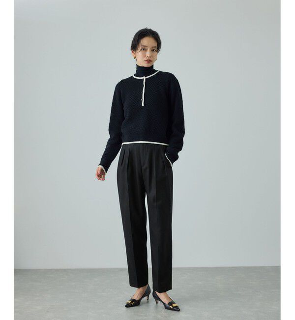 ROPE「ウール混プレミアムサキソニーパンツ/イージーケア・セットアップ対応」|チノ|