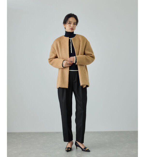 ROPE「ウール混プレミアムサキソニーパンツ/イージーケア・セットアップ対応」|チノ|