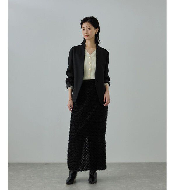 ROPE「カットジャガードIラインタイトスカート/イージーケア」|スカート|