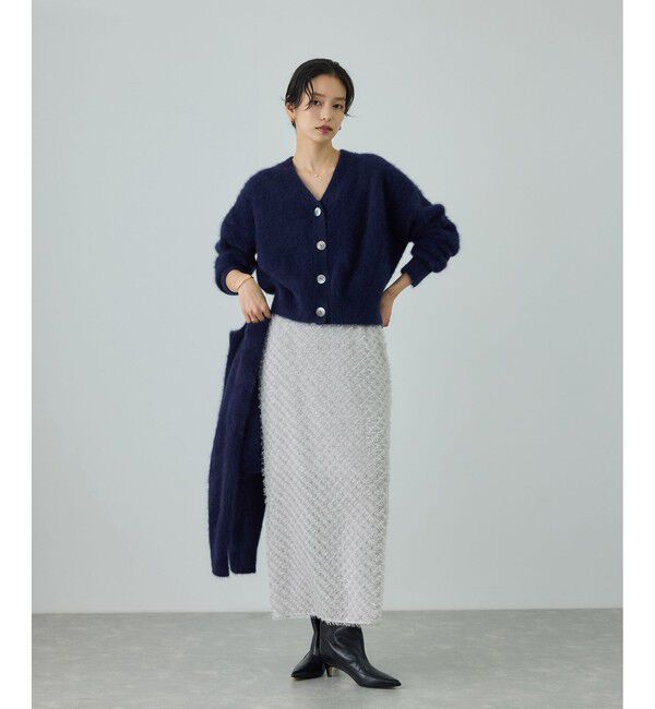 ROPE「カットジャガードIラインタイトスカート/イージーケア」|スカート|